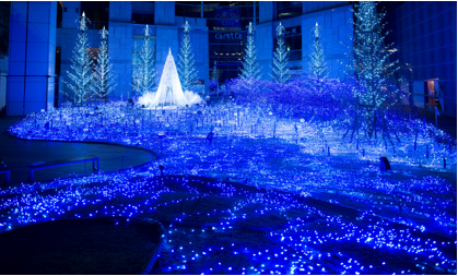 青色LED約25万球使用のイルミネーション