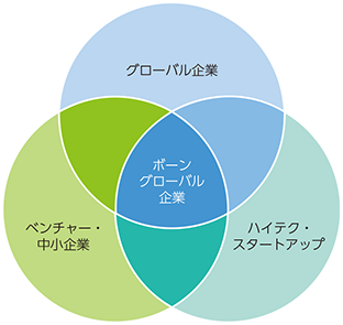 図表5-4-2-1 ボーン・グローバル企業の位置づけ