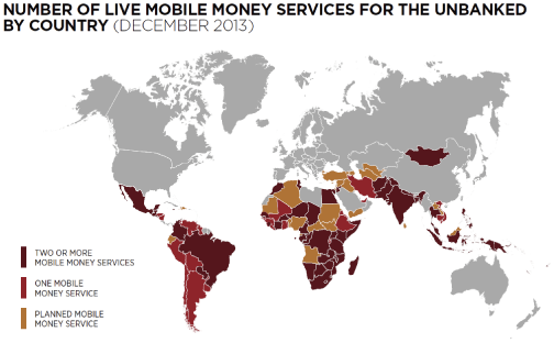 図表1-3-1-2 世界のモバイル送金を実施している国