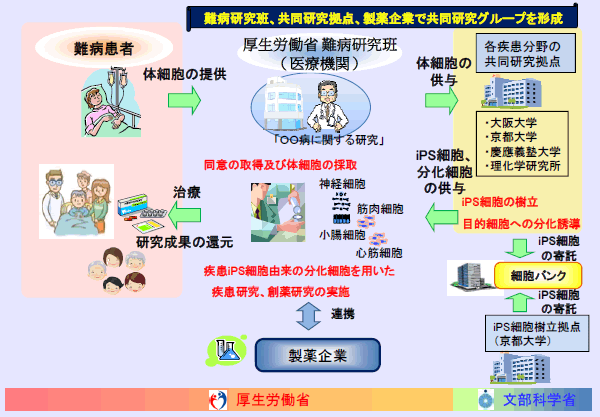 図10 疾患特異的iPS細胞を活用した難病研究の概要