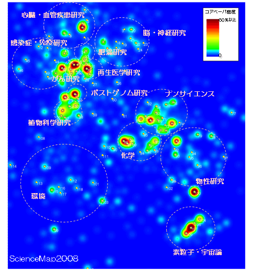 第1－2－4図 サイエンスマップ2008