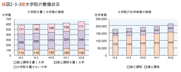 図2-3-3 大学院の整備状況