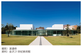 図表I-1-3-21　「まちに開かれた公園のような美術館」を建築コンセプトとした金沢21世紀美術館