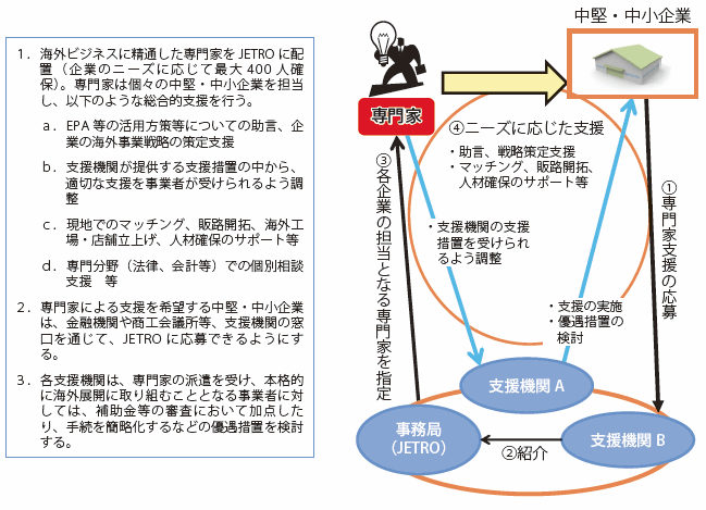 第Ⅲ-5-1-3図　新輸出大国コンソーシアムの下での専門家による支援
