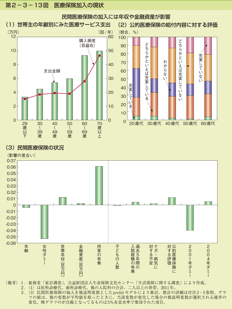 第2-3- 13 図 医療保険加入の現状