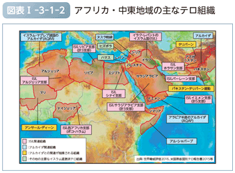 図表I-3-1-2　アフリカ・中東地域の主なテロ組織