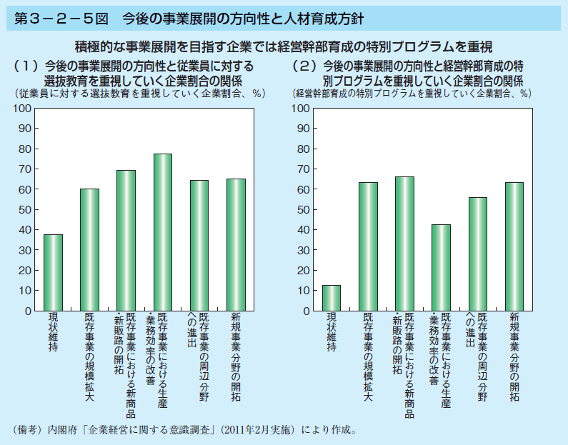 第3-2-5図 今後の事業展開の方向性と人材育成方