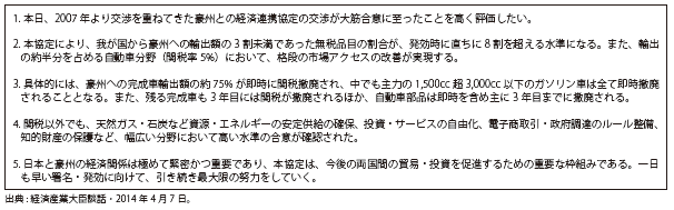 第Ⅲ-1-1-19図　日豪経済連携協定の大筋合意について