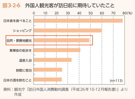 図3-2-6 外国人観光客が訪日前に期待していたこと