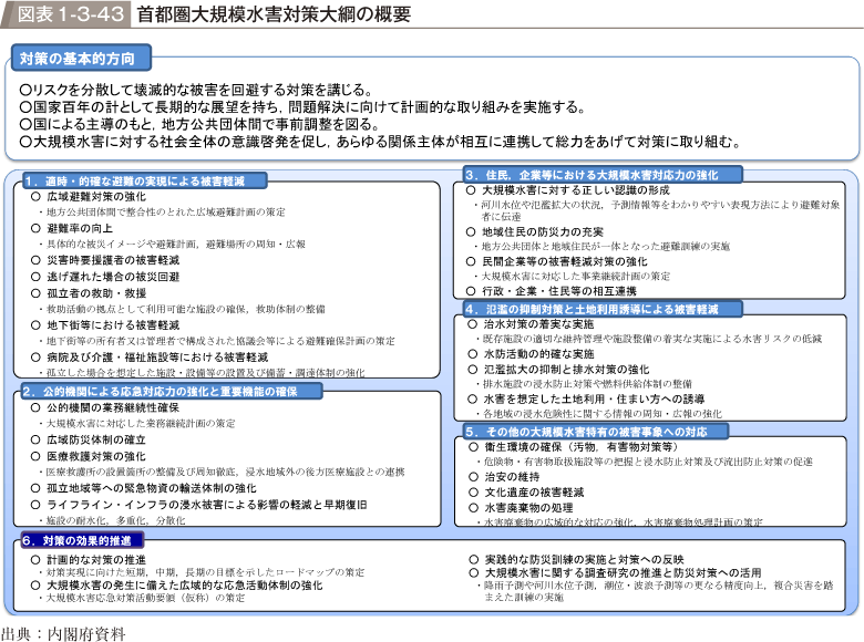 図表1-3-43　首都圏大規模水害対策大綱の概要