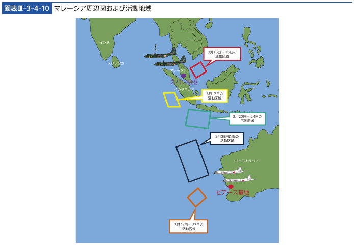 図表III-3-4-10　マレーシア周辺図および活動地域）