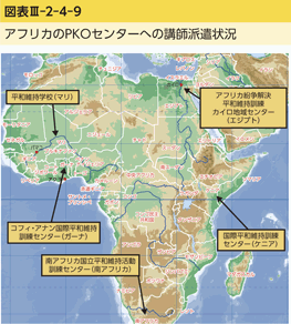 図表III-2-4-9　アフリカのPKOセンターへの講師派遣状況