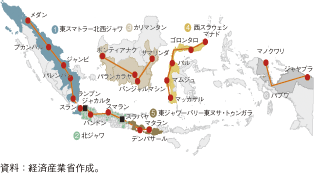 第2-4-2-9図　インドネシア経済回廊