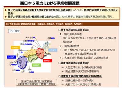 西日本５電力における事業者間連携