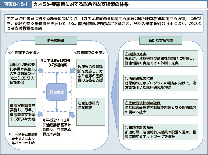 図表8-16-1 カネミ油症患者に対する総合的な支援策の体系