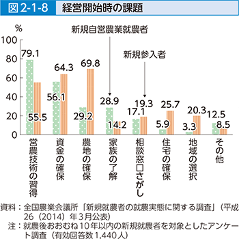 図2-1-8 経営開始時の課題