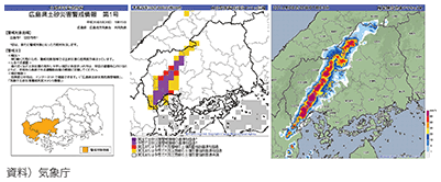 図表II-7-2-9　土砂災害警戒情報及び土砂災害警戒判定メッシュ情報・高解像度降水ナウキャスト