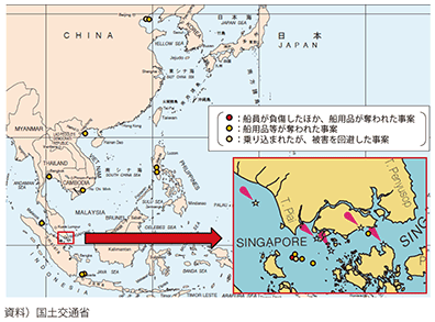 図表II-7-5-1　国土交通省に報告された日本関係船舶の海賊及び武装強盗被害発生状況（平成27年）