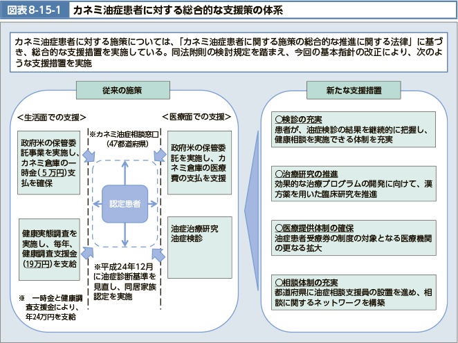 図表8-15-1 カネミ油症患者に対する総合的な支援策の体系