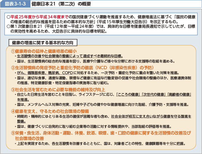 図表3-1-3 健康日本21（第二次）の概要