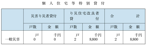 表６−３−８　個人住宅等特別貸付