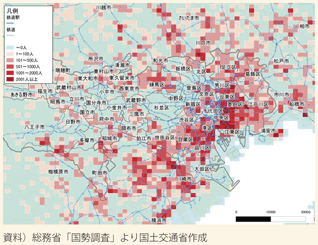図表98　東京圏における若者人口の社会増減（2000年20代→2010年30代）