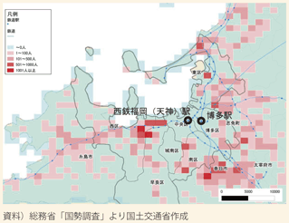 図表113　福岡都市圏における若者人口の社会増減（1985年20代→1995年30代）