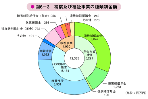 図6－3　補償及び福祉事業の種類別金額