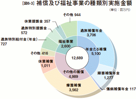 [図6-3］補償及び福祉事業の種類別実施金額