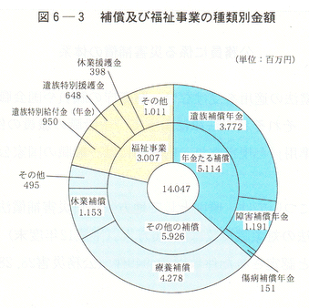 図６-３　補償及び福祉事業の種類別金額