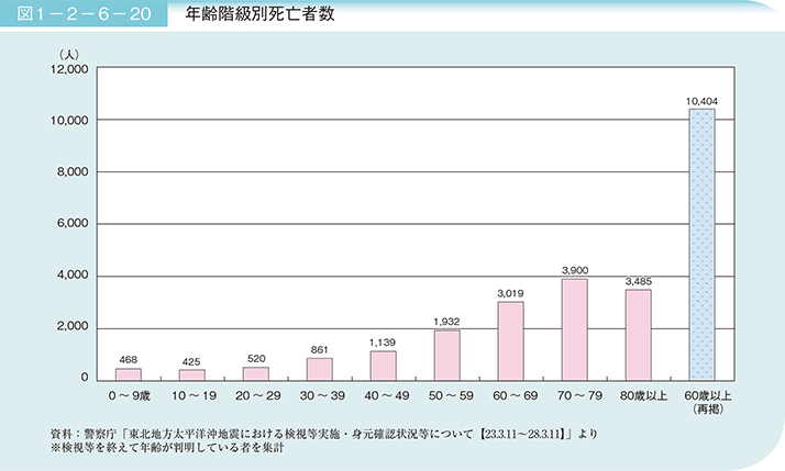 図1－2－6－20 年齢階級別死亡者数