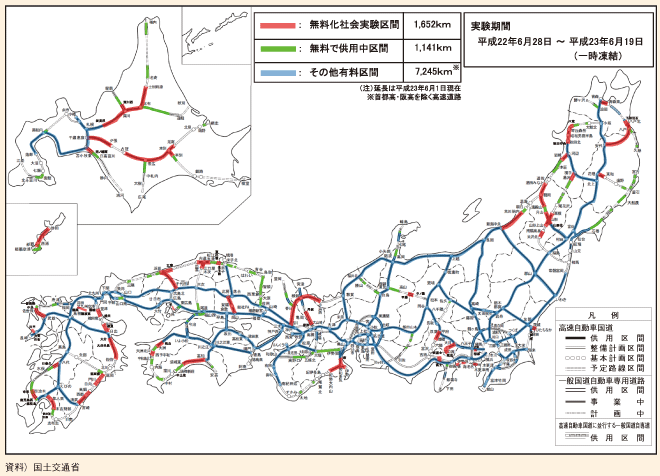 図表II-4-3-4　高速道路無料化社会実験について