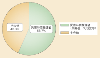 図表II-6-2-10　土砂災害による死亡・行方不明者に占める災害時要援護者の割合（平成17～21年）