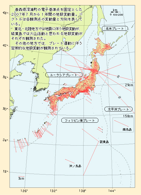 図表II-6-2-13　GPS連続観測が捉えた日本列島の動き