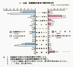 II-53図　保護観察対象者の類型別該当率(平成7年12月31日現在)