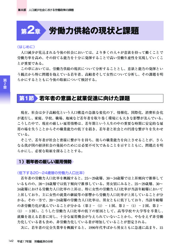 第 2 -(1)- 1 図 年齢階級別労働力人口比率の推移(男女計)