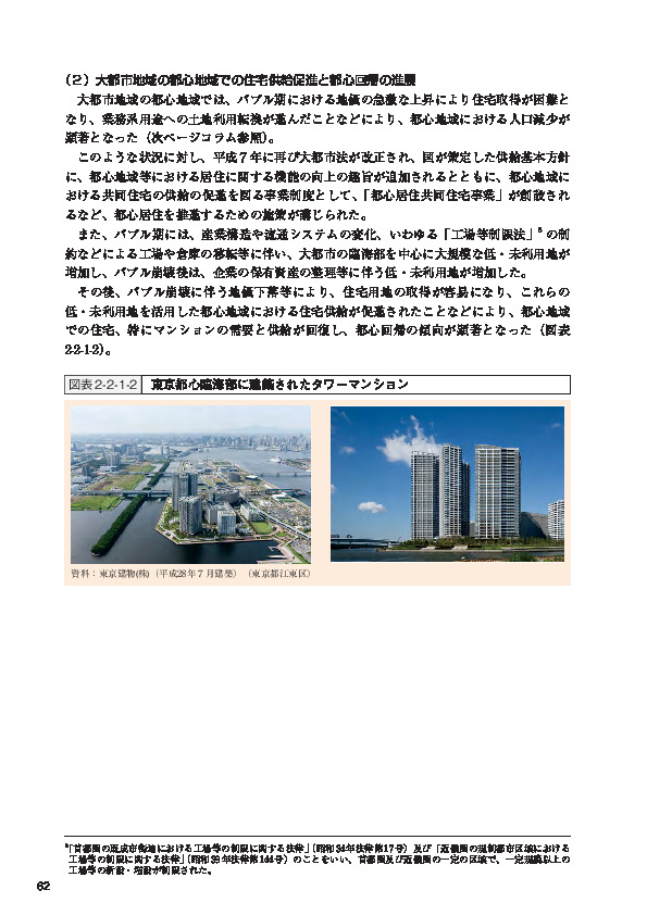 図表2-2-1-2 東京都心臨海部に建築されたタワーマンション