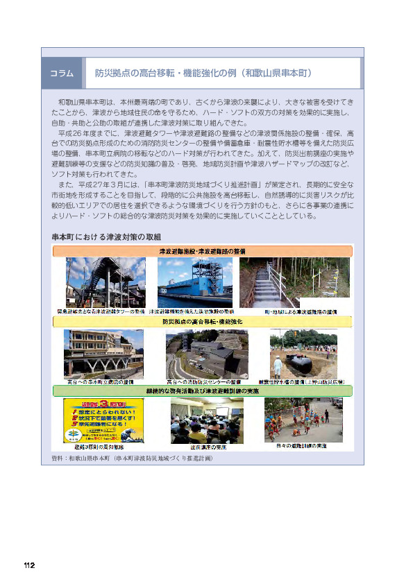 串本町における津波対策の取組