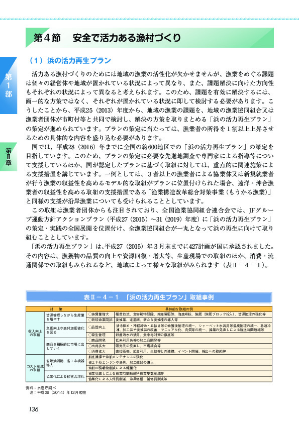 表II-4-1 「浜の活力再生プラン」取組事例