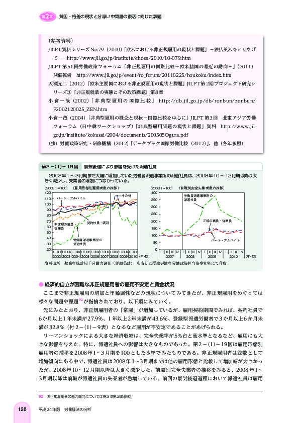 第 2 -(1)- 19 図 景気後退により影響を受けた派遣社員