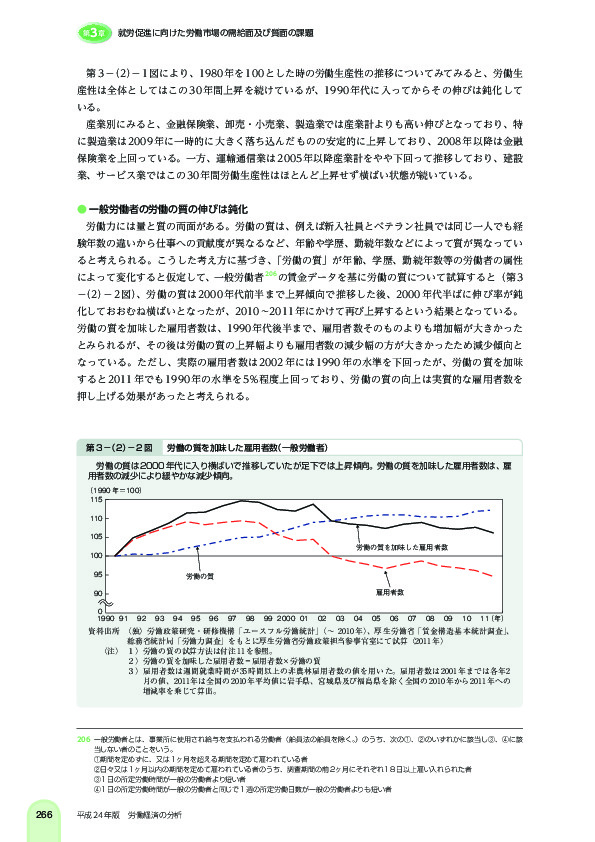 第 3 -(2)- 2 図 労働の質を加味した雇用者数(一般労働者)