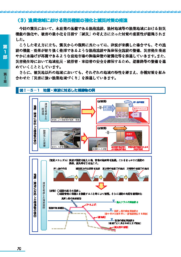 図I-5-1 地震・津波に対応した構造物の例