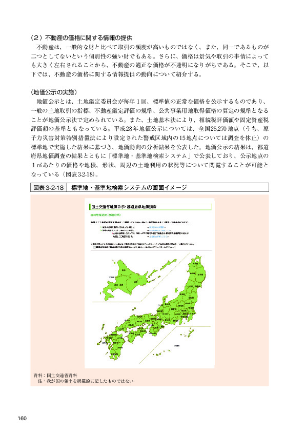 図表3-2-18 標準地・基準地検索システムの画面イメージ