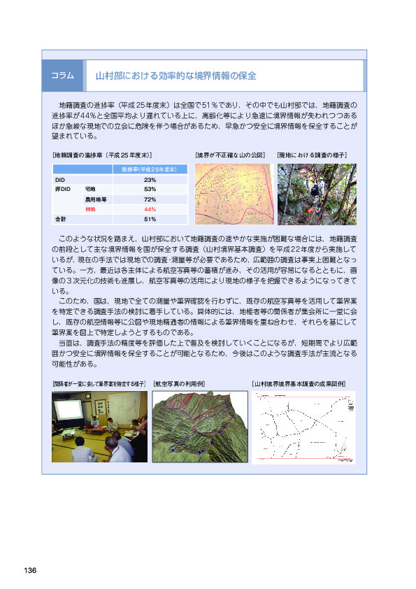 ［地籍調査の進捗率（平成25年度末）］